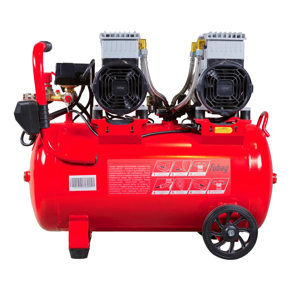 Компрессор безмасляный малошумный FUBAG OLS 500/50 CM2х2 646074 в аренду